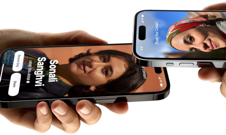 NameDrop iOS 17 iPhone 17 pro οθόνη