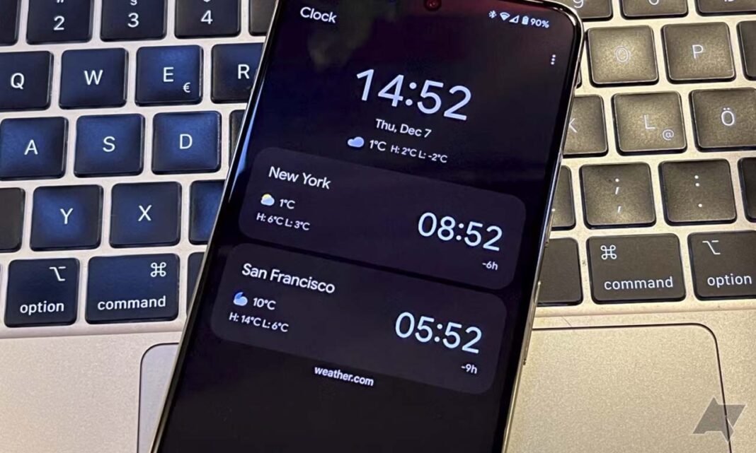 Google Weather Clock App