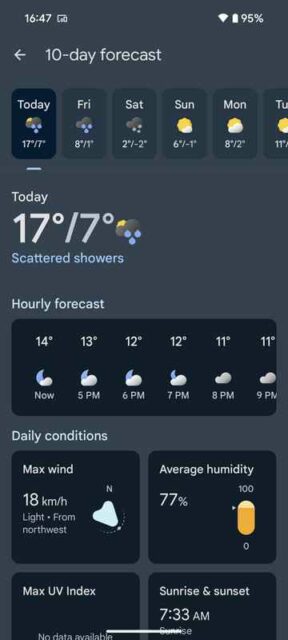 weather ui google