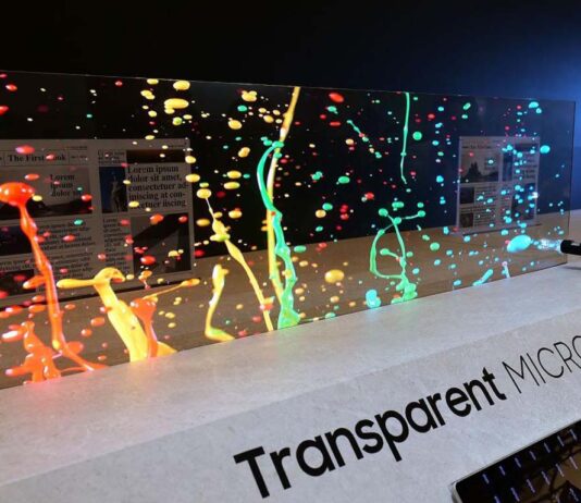Samsung διάφανη MicroLED