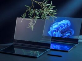 Lenovo διαφανές concept laptop