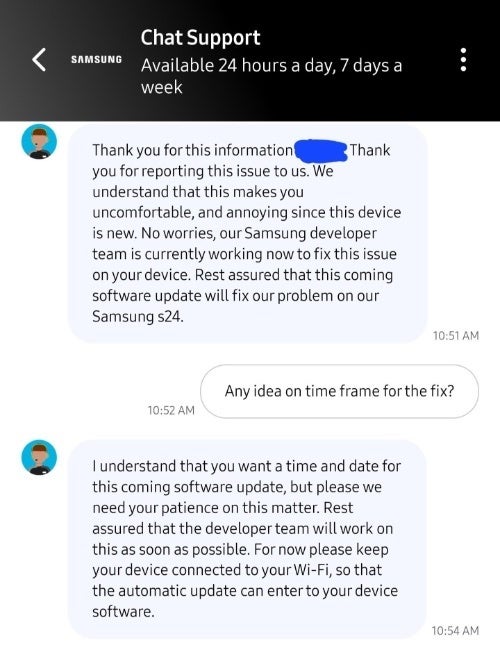 Samsung Galaxy S24 Vivid Problem