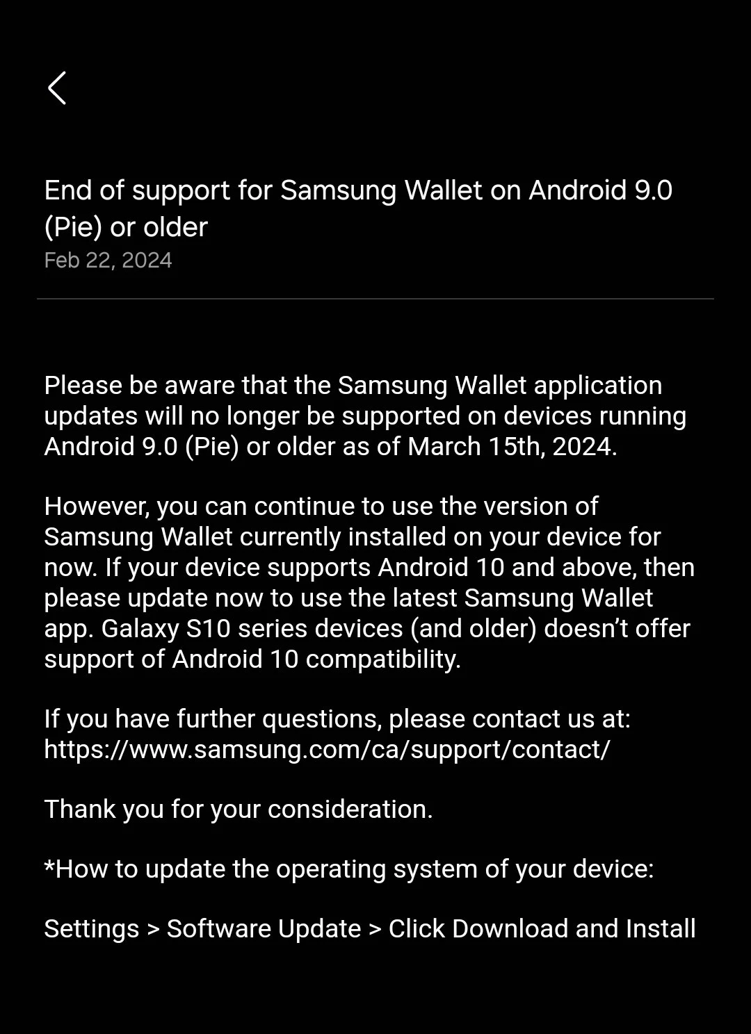 Samsung Wallet Old Galaxy Smartphones