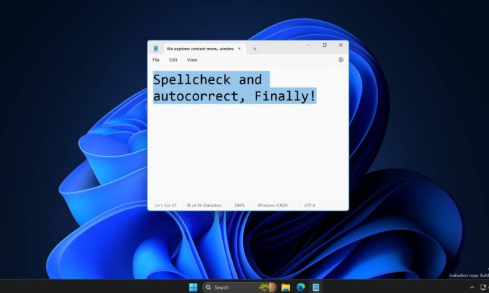 Notepad Spell Check Σημειωματάριο