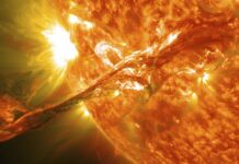 Ήλιος Ήλιου Περιστροφή σέλας ήλιος σωματίδια Planeterella