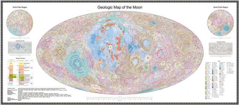 χάρτη χάρτης Σελήνη Σελήνης χάρτες