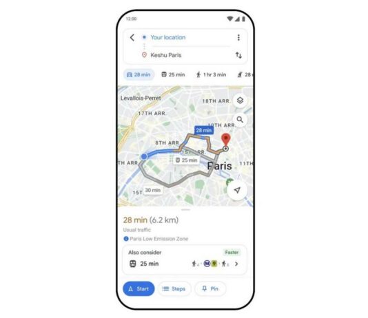 google maps εναλλακτικές διαδρομές