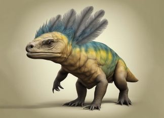 λέπια φτερά δεινόσαυροι Ψιττακόσαυρου