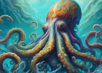 κολοσσιαίο καλαμάρι γυάλινο κράκεν