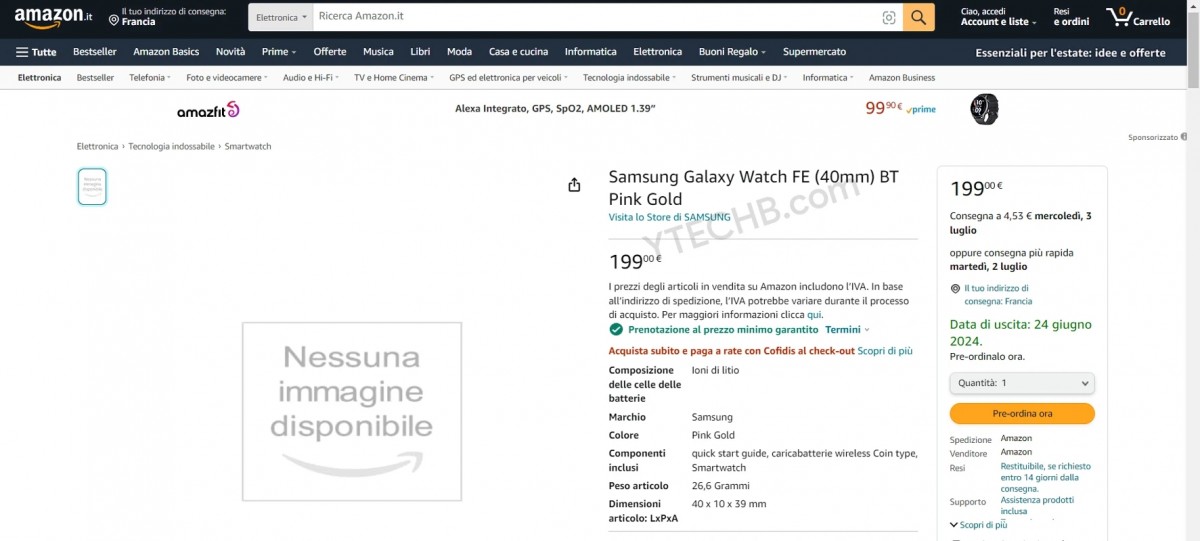Samsung Galaxy Watch FE Amazon