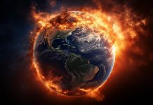 earth on fire hot NASA