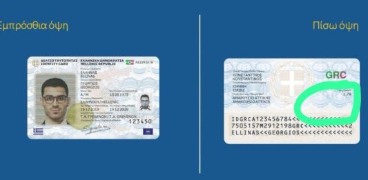 προσωπικό αριθμό ταυτότητες