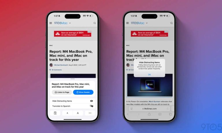 iOS 18 Safari Distraction Control