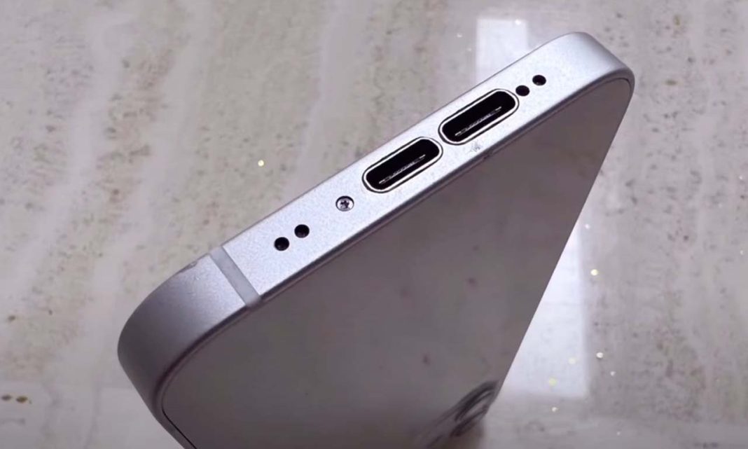 smartphone with two USB-C