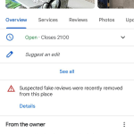 Google Maps Fake Reviews