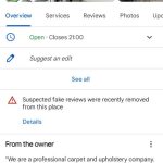 goole maps fake reviews