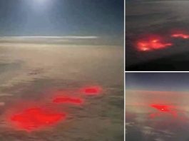 Ανεξήγητα κόκκινα νέφη στον ουρανό κόκκινα νέφη