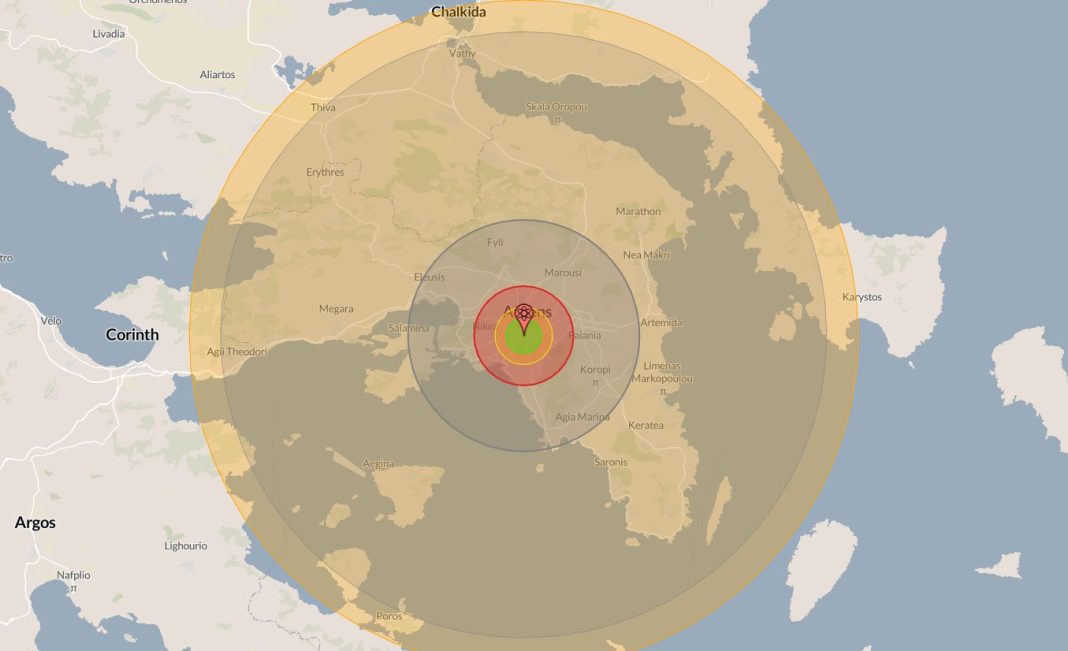 χάρτης πυρηνικής βόμβας