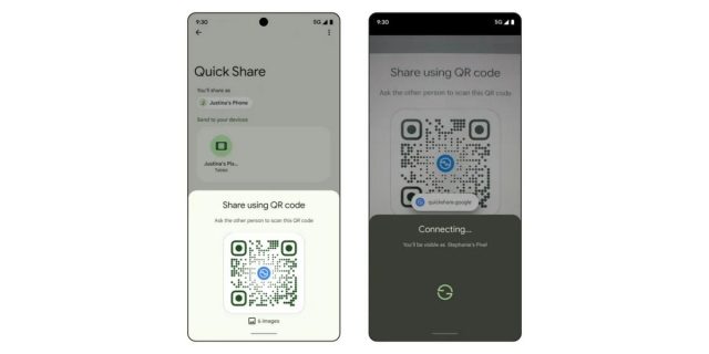 Quick share QR codes 