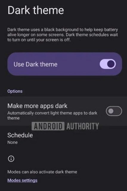 android 16 dark theme 