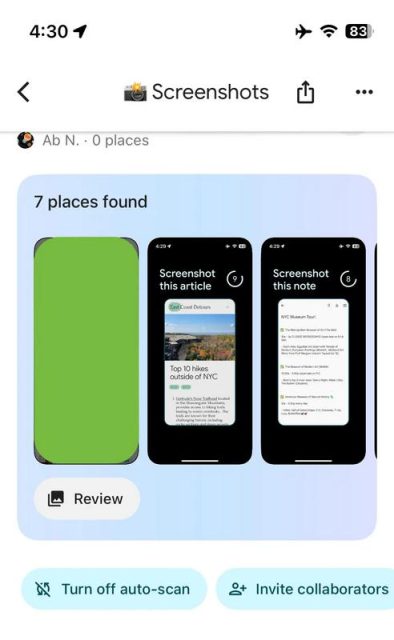 google maps screenshots iphone