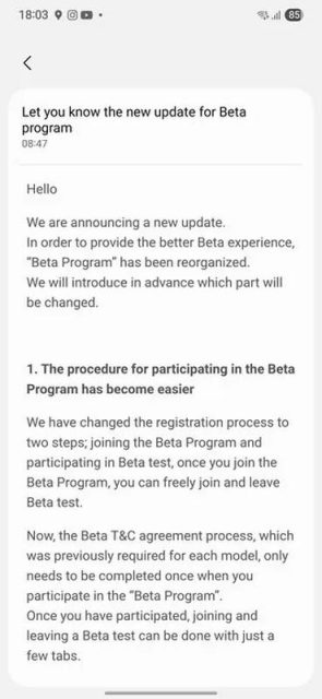 One UI 8 beta