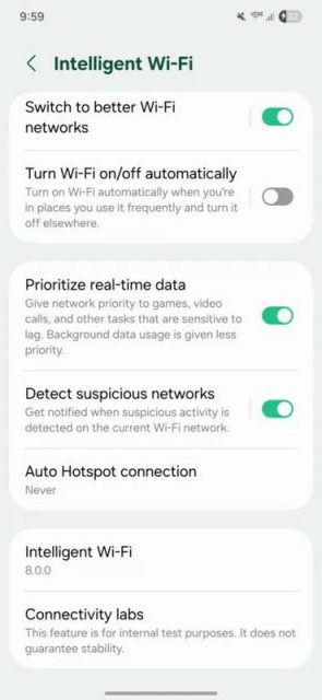 samsung wifi ρυθμίσεις