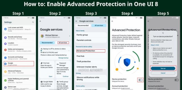 Advanced protection One UI 8 