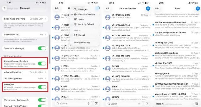 iOS 26 spam μηνύματα 