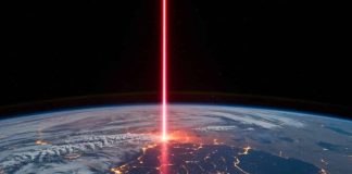 Γη laser μήνυμα