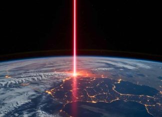 Γη laser μήνυμα