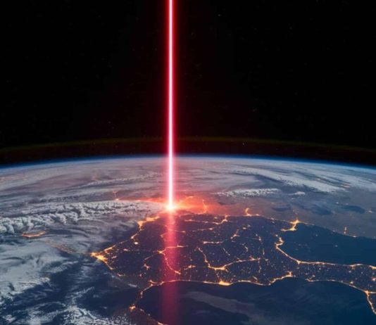 Γη laser μήνυμα