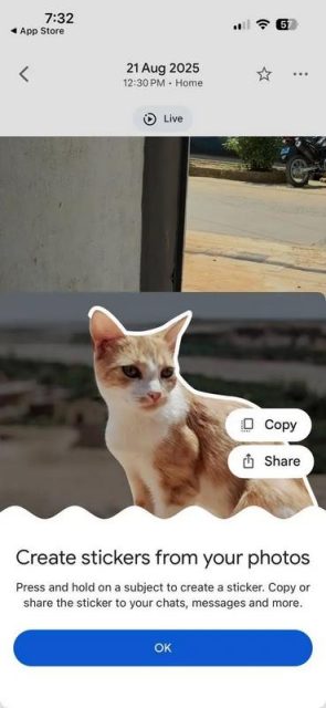 google photos iOS stickers 