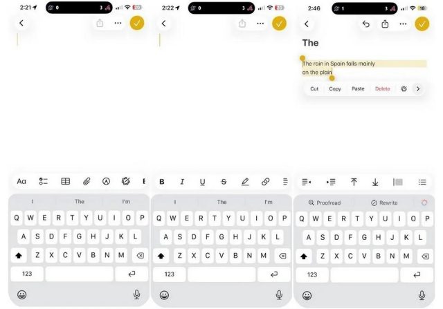apple notes iOS 26 