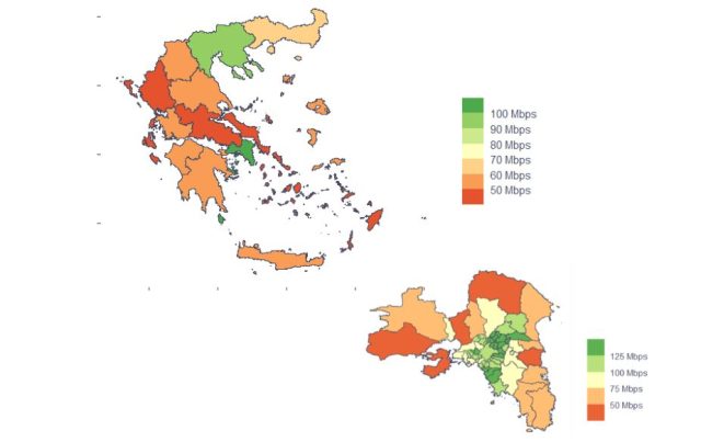 περιοχές πιο γρήγορες ταχύτητες