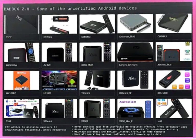 επιβλαβών TV-Boxes