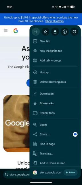 Chrome Android Material expressive