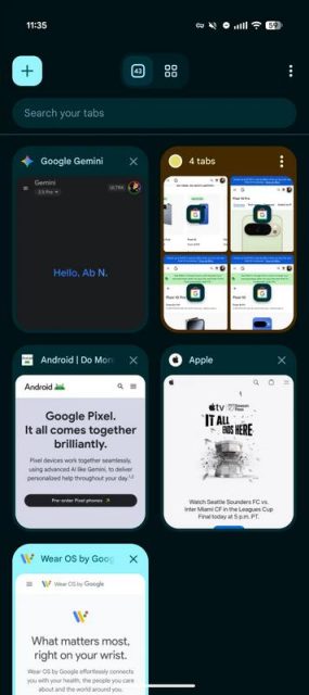 Chrome android material expressive