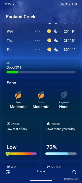 One UI 8.5 εφαρμογή καιρού