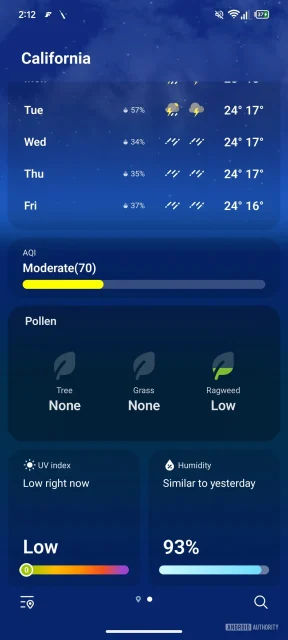 One UI 8.5 εφαρμογή καιρού