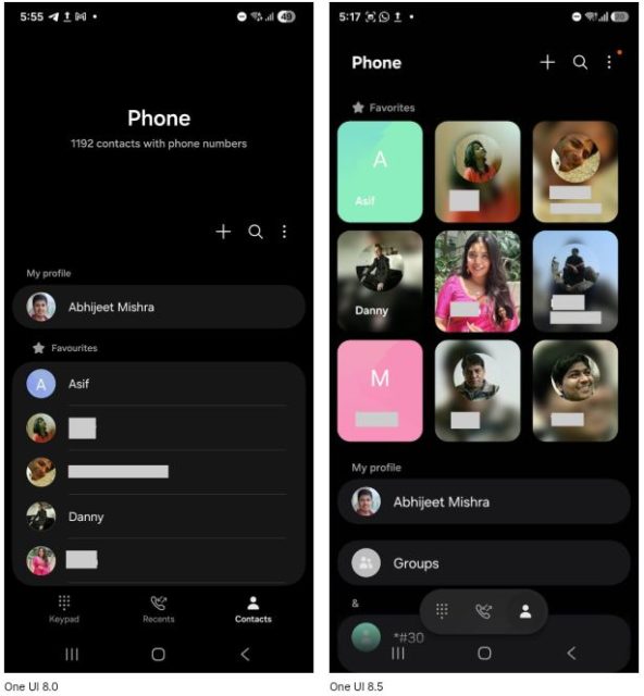 εφαρμογή κλήσεων Samsung One UI 8.5