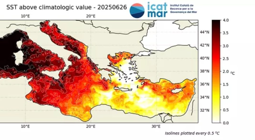 temperature Μεσόγειος