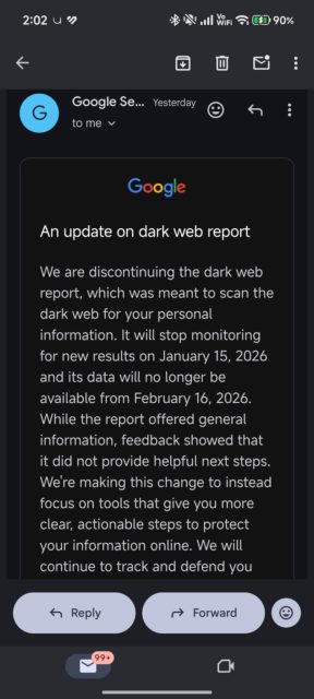 Dark Web Report Google