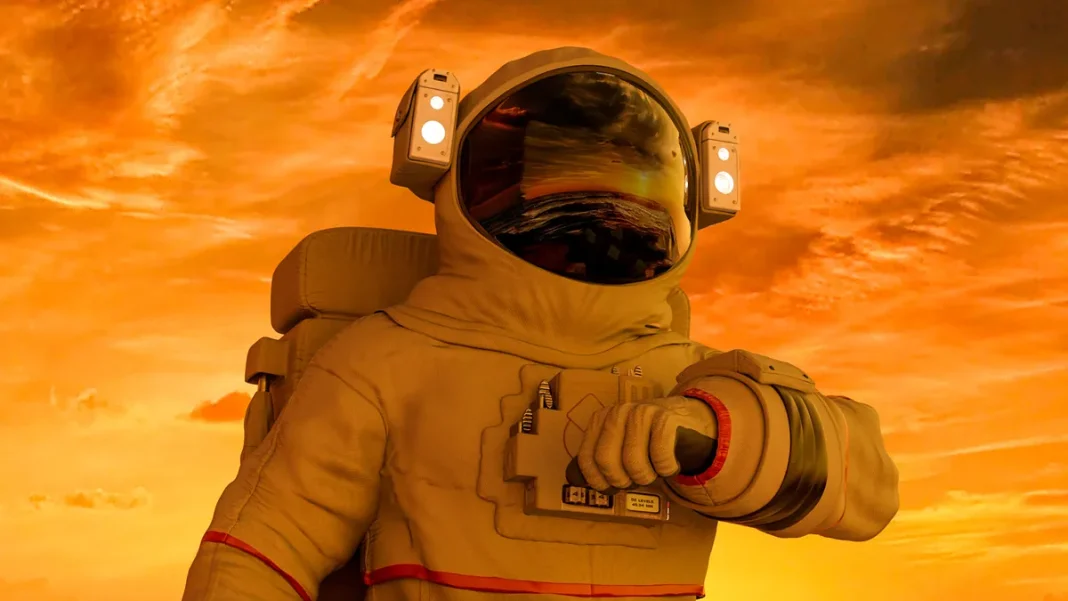 astronaut-checking-the-time-l χρόνος Άρη