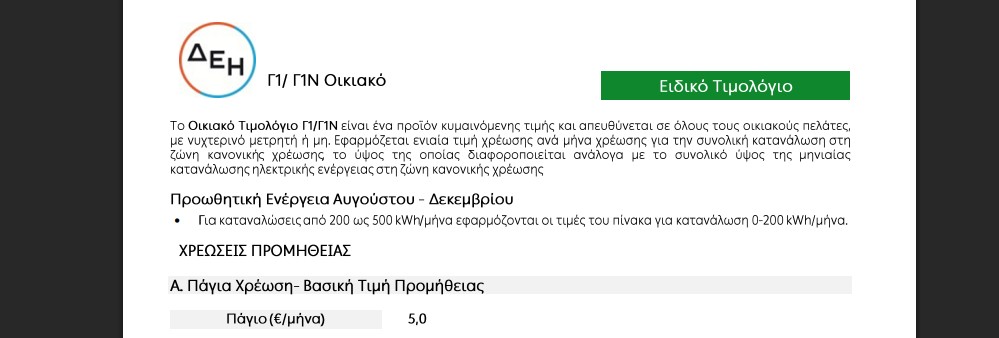 ΔΕΗ 200kwh
