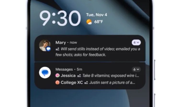notification summaries