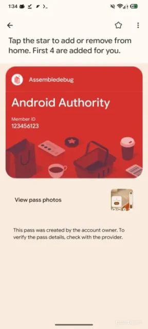 Google Wallet εμφάνιση