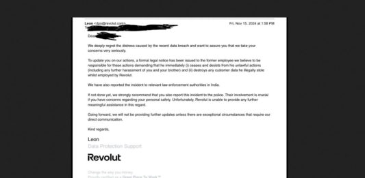 Πρώην υπάλληλος της Revolut απειλεί με δημοσίευση δεδομένων