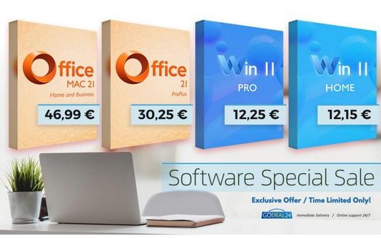 MS Lifetime Office 2021 Pro για 30€ & Win 11 Pro με 12€