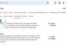 Εικόνα από το Gmail μου που δείχνει το χαρακτηριστικό auto advance